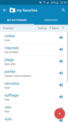 French-Slovak Dictionary android App screenshot 1